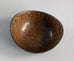 Stoneware bowl with matte brown glaze by Gunnar Nylund B3684 - Freeforms