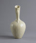 Stoneware handled jug with matte cream glaze by Gunnar Nylund B3159 - Freeforms