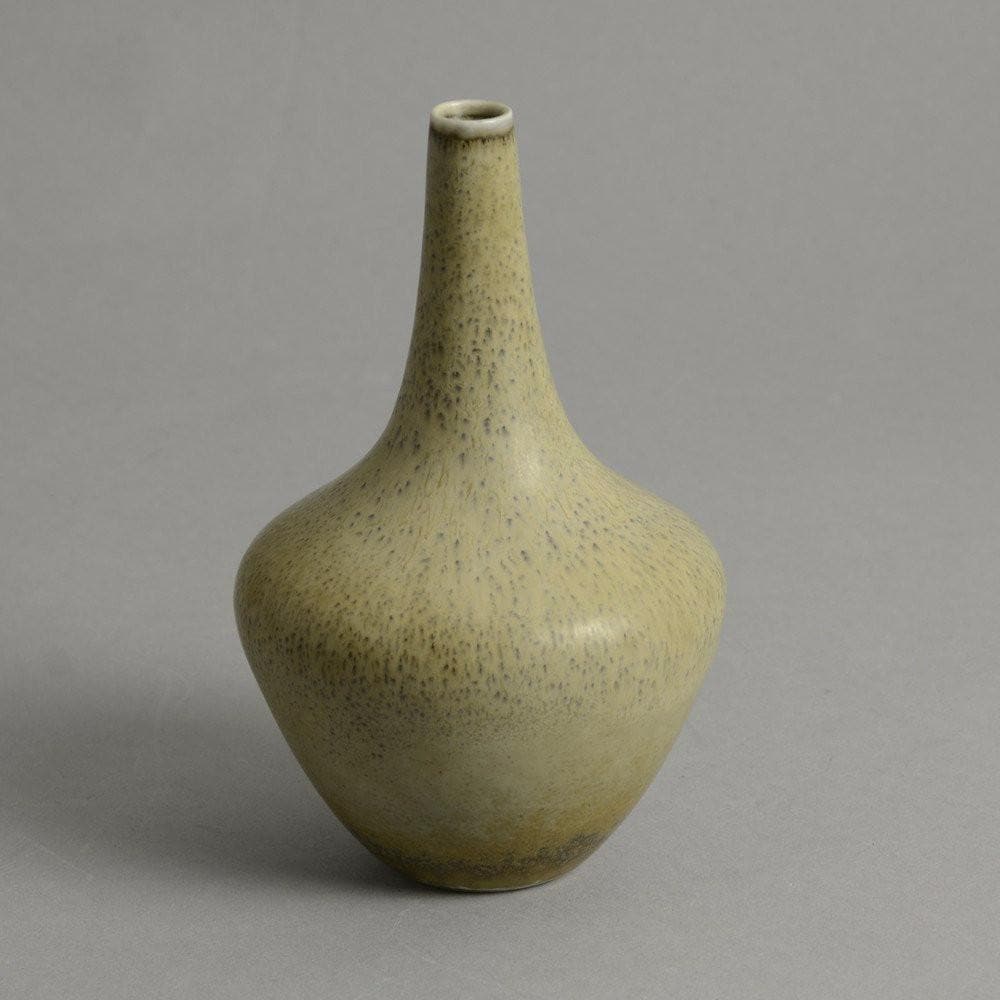 Stoneware vase in speckled beige glaze by Gunnar Nylund A1070 - Freeforms