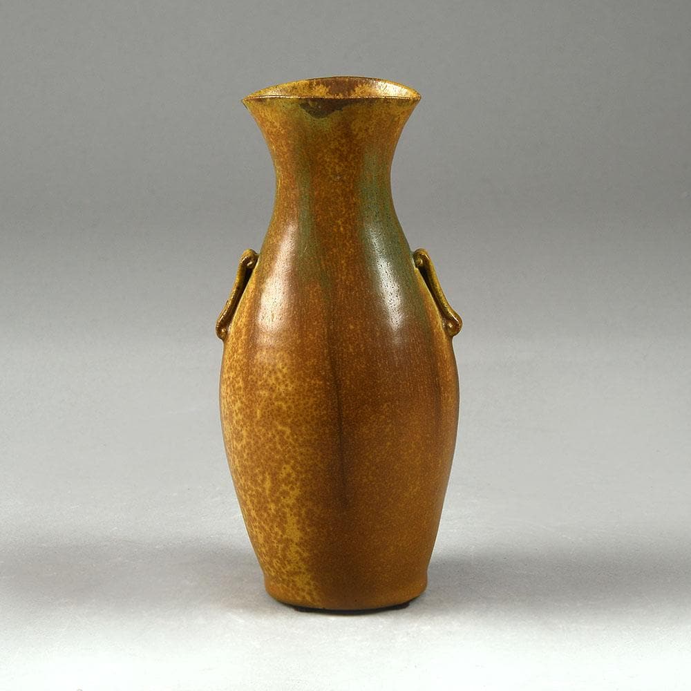 Stoneware vase with brown glaze by Arne Bang N5749 - Freeforms