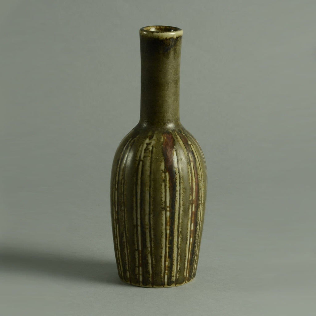 Stoneware vase with brown glaze by Carl Harry Stålhane N7081 - Freeforms