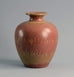 Stoneware vase with burnt orange glaze by Gunnar Nylund B3327 - Freeforms