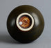 Stoneware vase with dark brown matte glaze by Carl Harry Stalhane A1591 - Freeforms