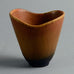 Stoneware vase with golden brown matte glaze by Carl Harry Stalhane A1174 - Freeforms