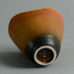 Stoneware vase with golden brown matte glaze by Carl Harry Stalhane A1174 - Freeforms