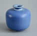 Stoneware vase with matte blue glaze by Gunnar Nylund B3801 - Freeforms