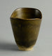 Stoneware vase with matte brown haresfur glaze by Carl Harry Stalhane A1207 - Freeforms