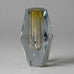 Strombergshyttan faceted vase in amber and clear glass G9337 - Freeforms