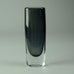 Strombergshyttan "Sommerso" vase in gray and clear glass B3587 - Freeforms