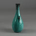 Svend Hammershøi for Herman A. Kähler Keramik vase with green and black glaze B3243 - Freeforms