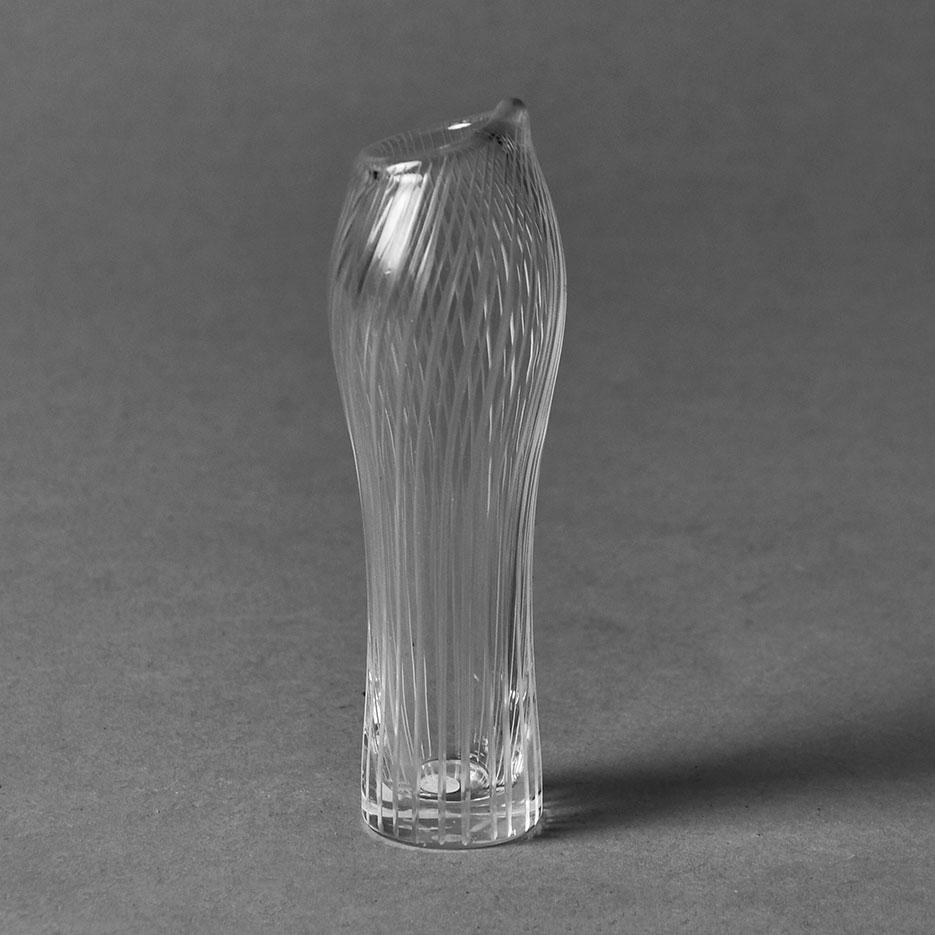 Tapio Wirkkala for Iittala, engraved glass "Foal's Foot" vase G9323 - Freeforms
