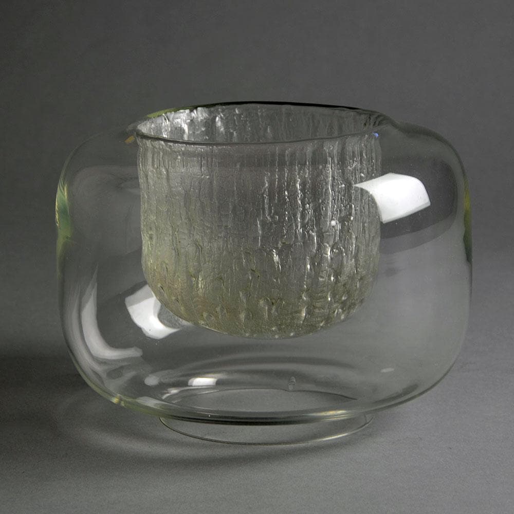 Timo Sarpaneva for Iittala double walled glass bowl D6331 - Freeforms