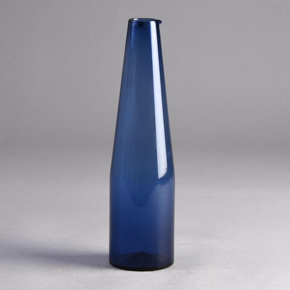 Timo Sarpaneva for Iittala "I-glass" decanter in blue F9193 - Freeforms
