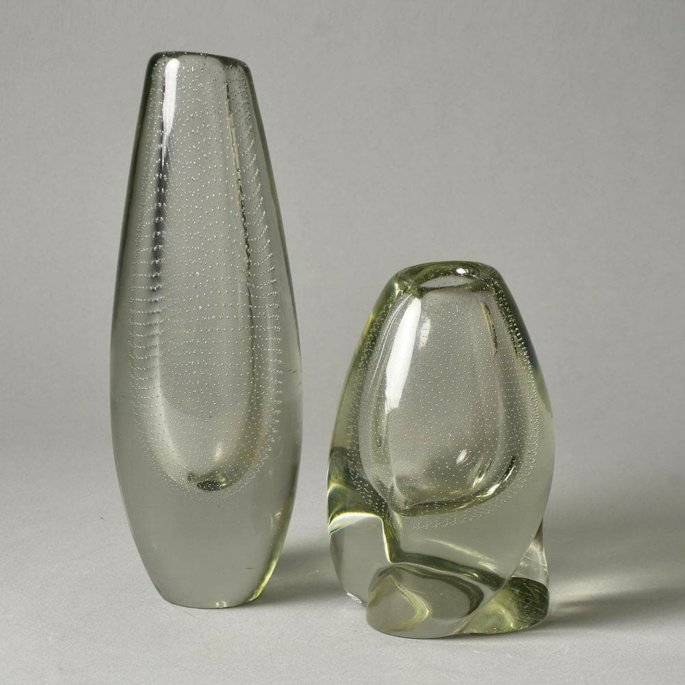 Two vases with control bubbles by Gunnel Nyman for Nuutäjarvi-Nottsjö - Freeforms