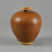 Two vases with reddish brown glaze by Berndt Friberg for Gustavsberg - Freeforms