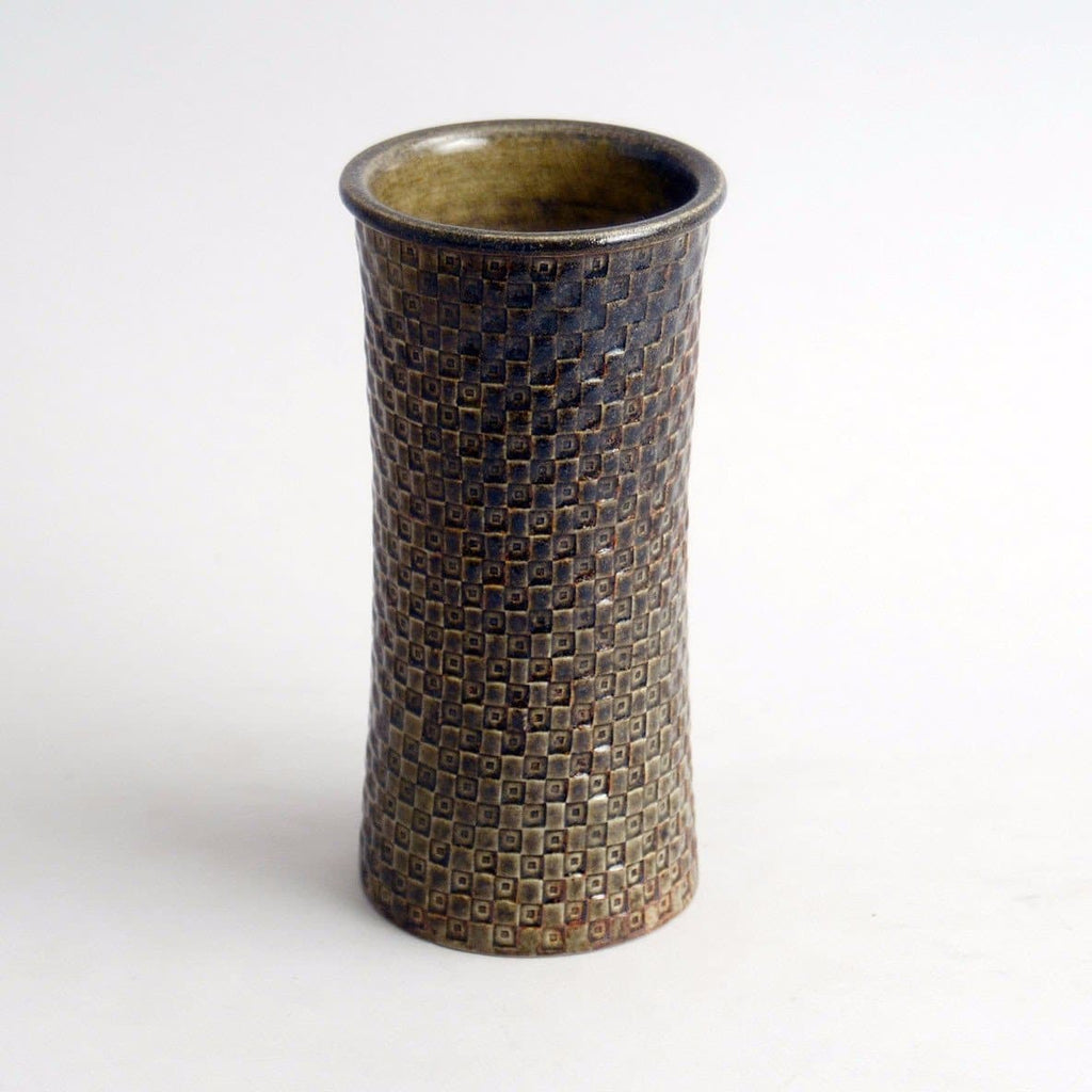 Unique cylindrical stoneware vase by Stig Lindberg N8973A - Freeforms