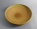 Unique stoneware bowl with yellow glaze by Berndt Friberg B3657 - Freeforms