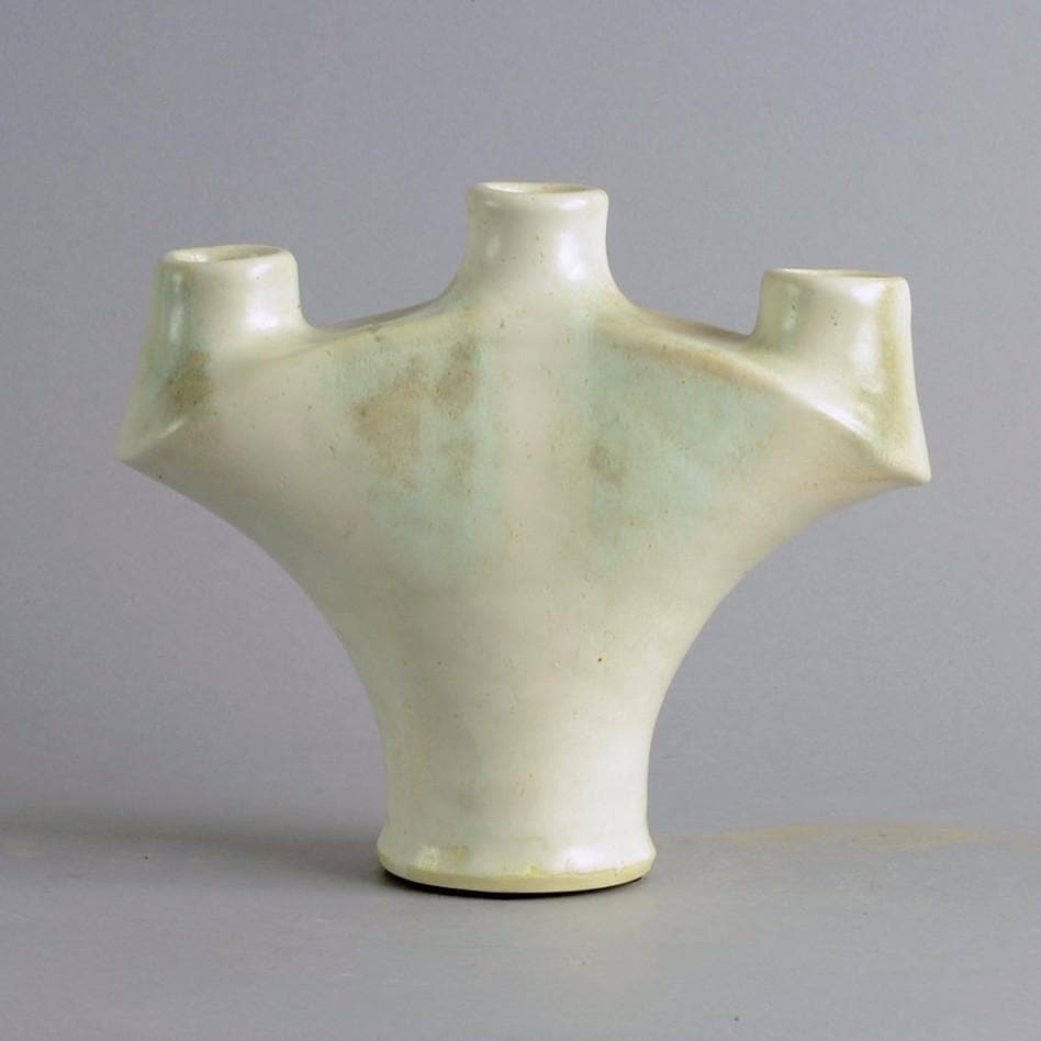 Unique stoneware candle holder by Otto Meier N7986 - Freeforms