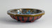 Unique stoneware "Farsta" footed bowl by Wilhelm Kage B3789 - Freeforms