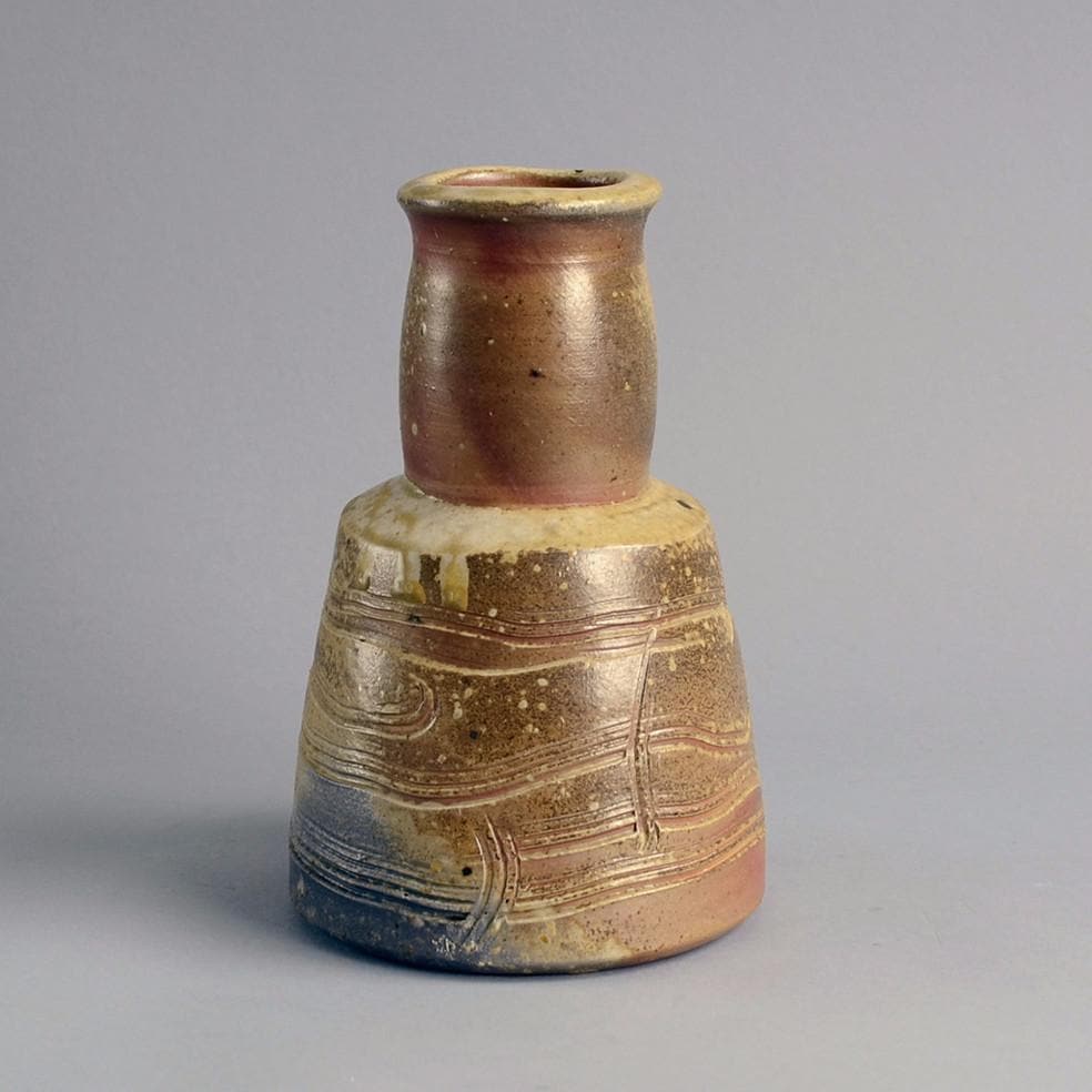 Unique stoneware vase by Horst Kerstan B3464A - Freeforms
