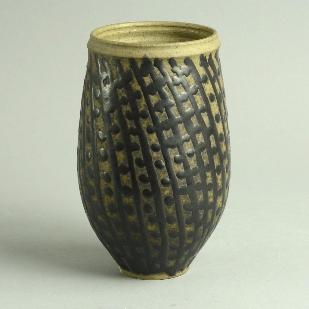 Unique stoneware vase by Ingeborg and Bruno Asshoff N9741 - Freeforms