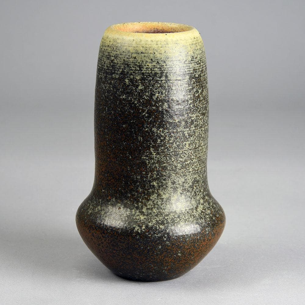 Uwe Lerch, Germany, unique stoneware vase with brown glaze E7288 - Freeforms