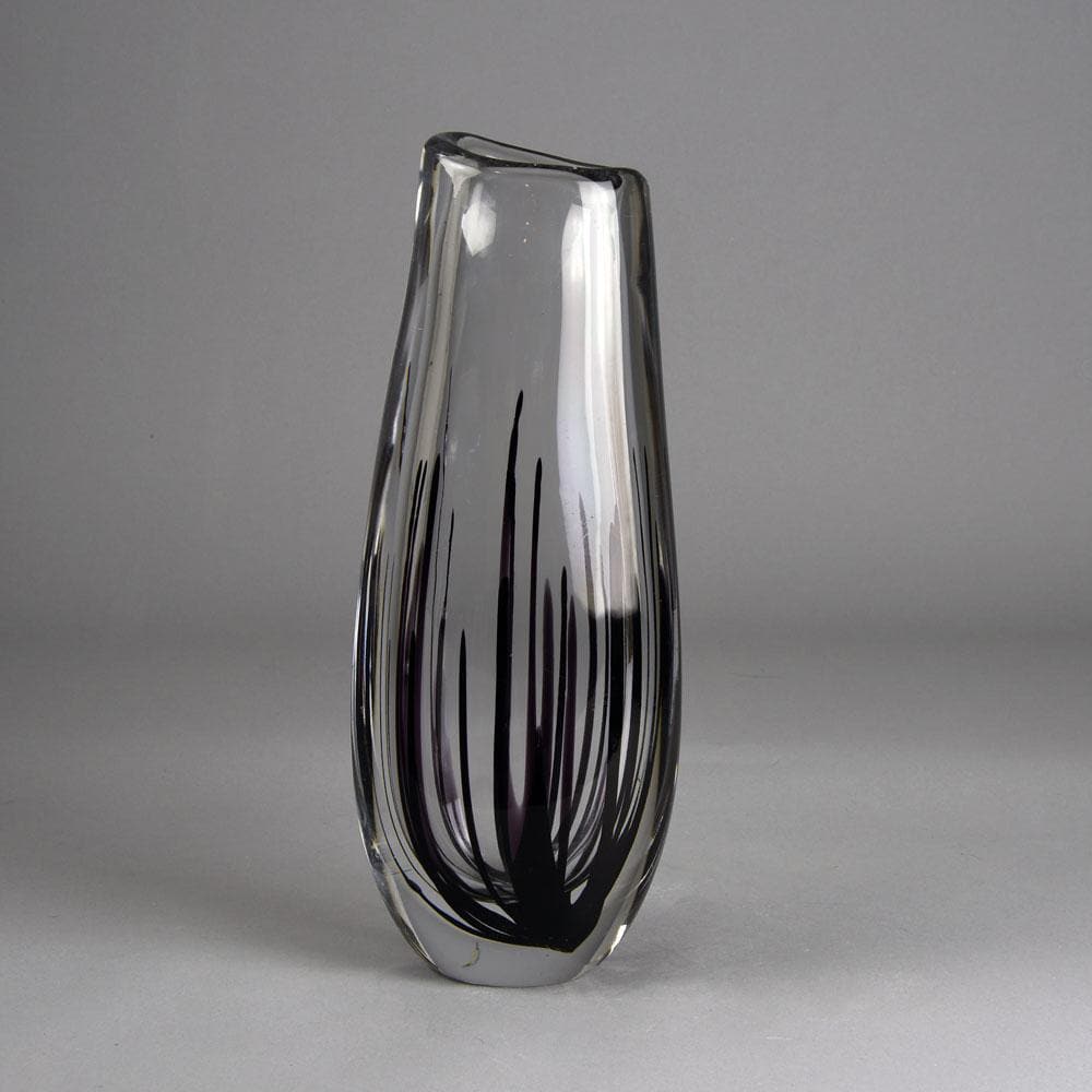 Vicke Lindstrand for Kosta "Black Grass"vase E7139 - Freeforms