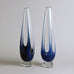 Vicke Lindstrand for Kosta Blue glass footed vase N2897 F1230 - Freeforms