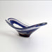 Vicke Lindstrand for Kosta blue striped glass bowl N8488 - Freeforms