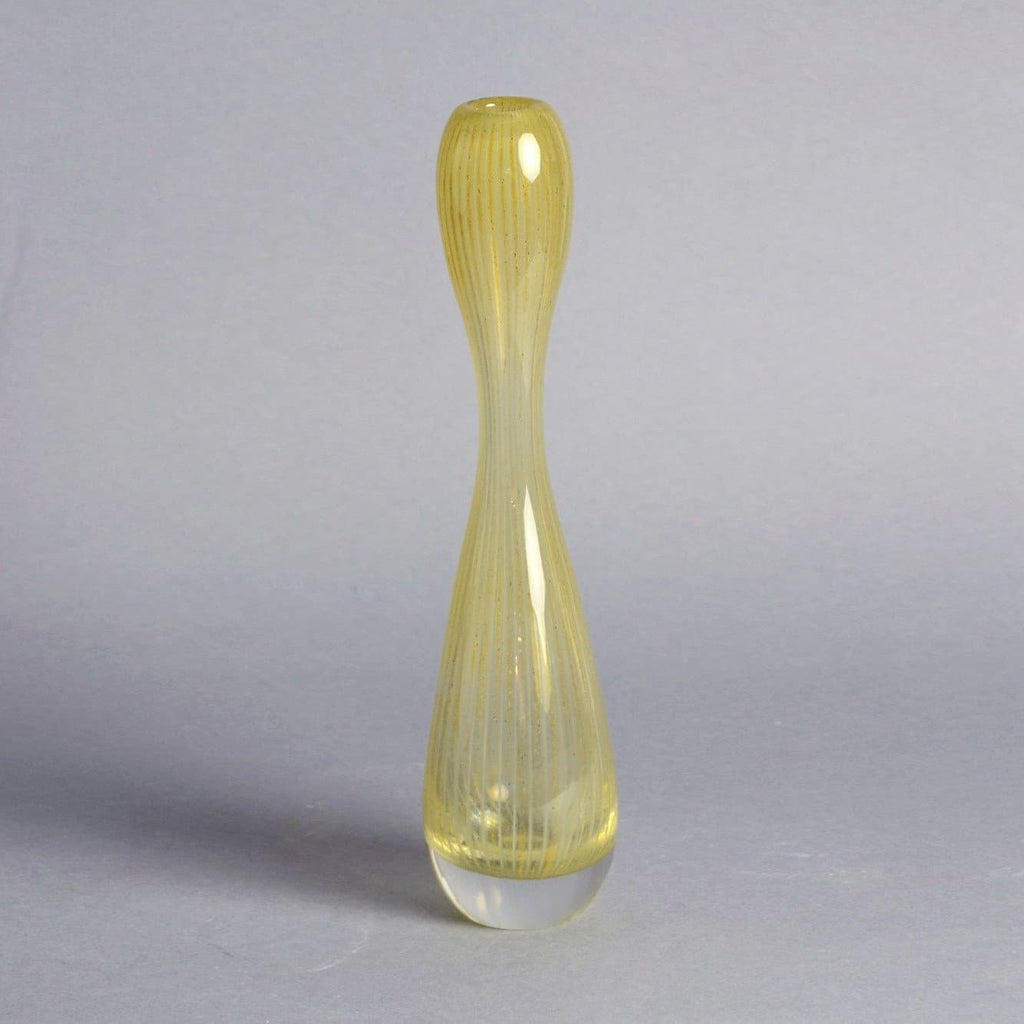 Vicke Lindstrand for Kosta "Colora" glass vase in yellow N9649 - Freeforms