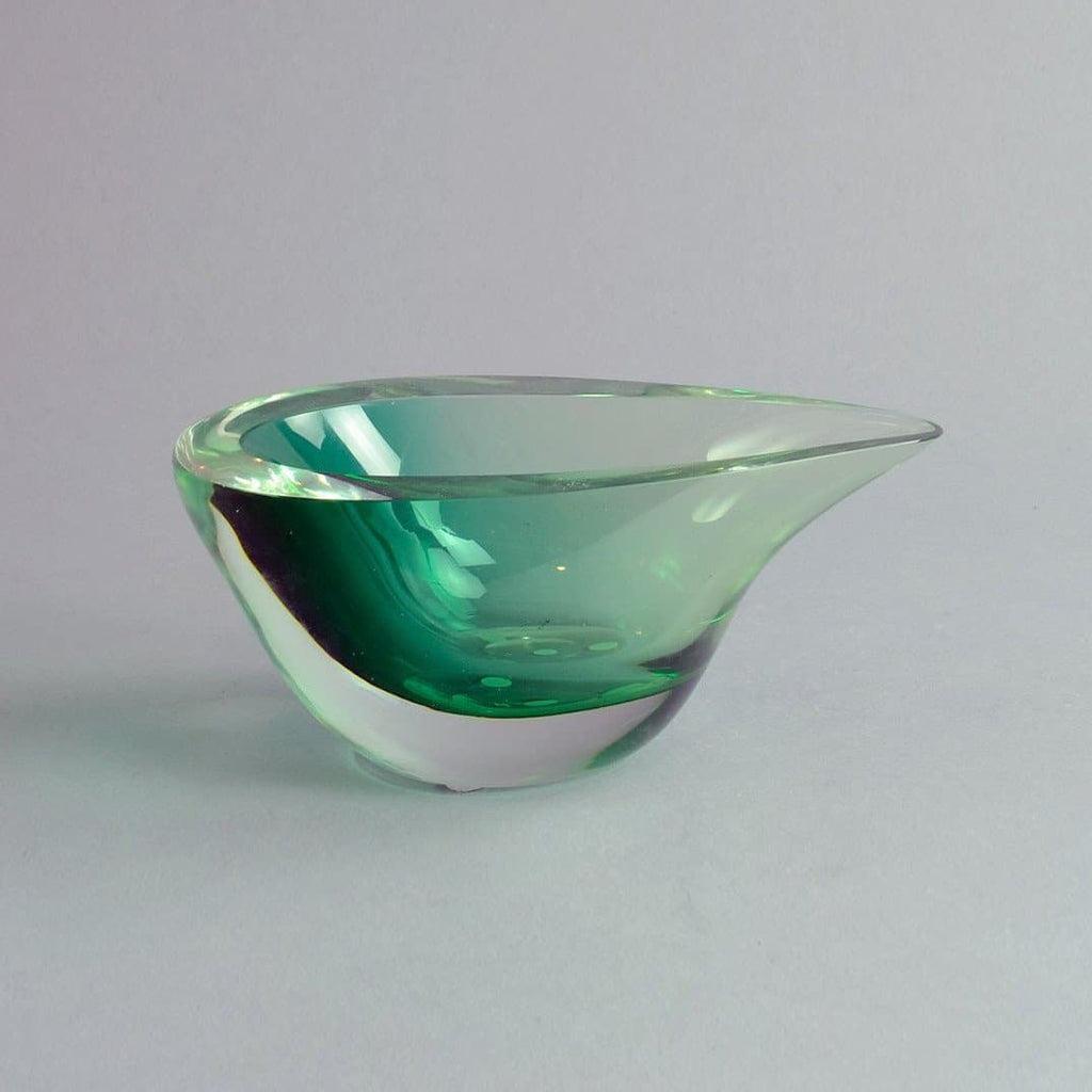 Vicke Lindstrand for Kosta Glass "Sommerso" bowl A1543 - Freeforms