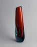 Vicke Lindstrand for Kosta, pierced "Sommerso" vase in red A1638 - Freeforms