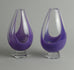 Vicke Lindstrand for Kosta Purple glass footed vase N2103 N2076 - Freeforms