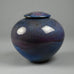 Wendelin Stahl, Germany, unique stoneware jar with glossy blue and purple glaze E7292 - Freeforms