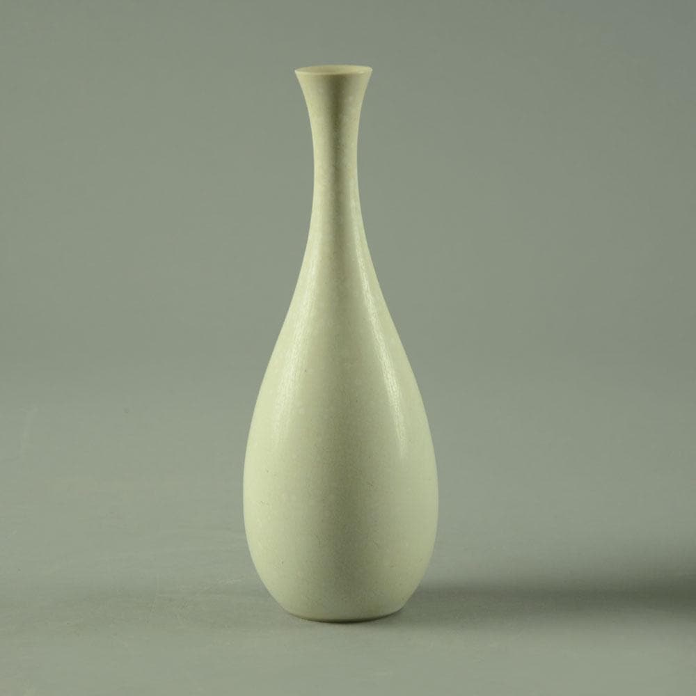 White stoneware vase by Carl Harry Stålhane for Rörstrand D6104 - Freeforms