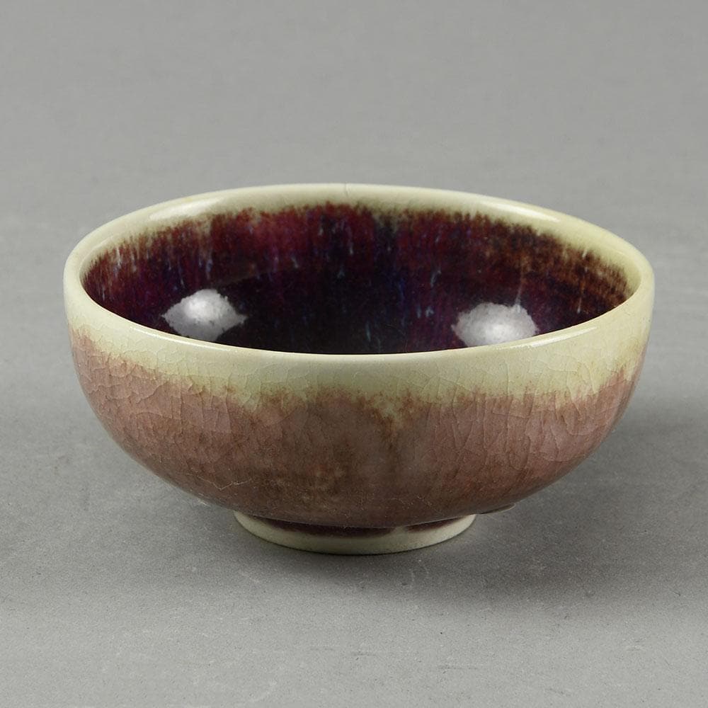 Wilhelm G. Albouts, Germany, porcelain bowl with oxblood glaze, C5348 - Freeforms