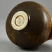 Willi Hornberger, own studio, Germany round vase with brown glaze E7294 - Freeforms